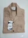 Men's Pink Cuban Collar Loose Fit Half Sleeves Shirt.