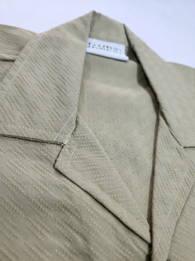 Men’s Beige Cuban Collar Loose Fit Shirt