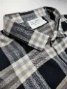 Men's Black Linen Checked Full Sleeve Shirt
