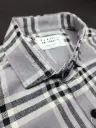 Men's Grey Linen Checked Full Sleeve Shirt