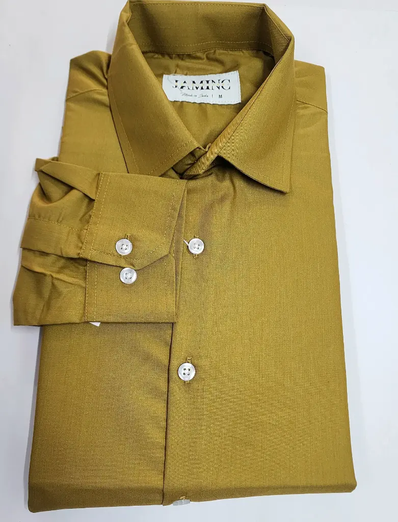 Men's Mustard Yellow Full Sleeve Formal Shirt