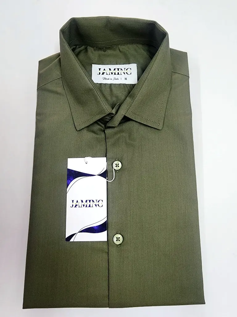 Men's Mehendi Green Formal Long sleeve shirt