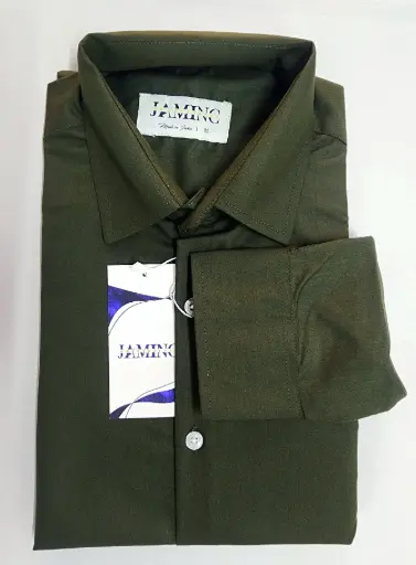 Men's Olive Green Formal Long sleeve shirt