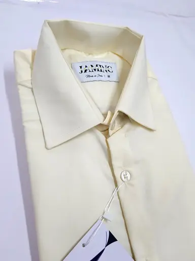 Men's Pastel Yellow Formal Long sleeve shirt