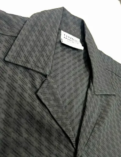 Men’s Black Cuban Collar Loose Fit Shirt
