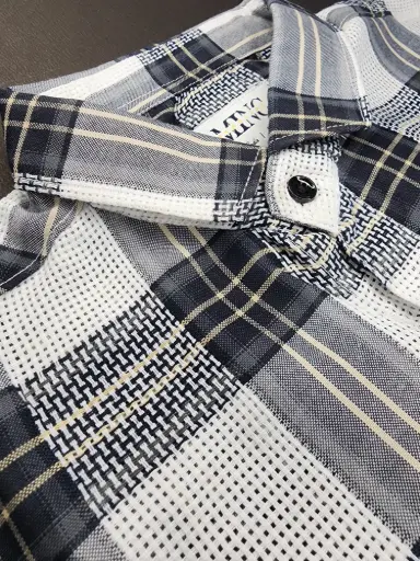 Men's White and Blue Full Sleeves Picano Checks Shirt      